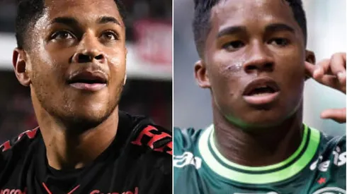 Foto: (Photo by Marcelo Endelli/Getty Images) (Photo by Alexandre Schneider/Getty Images) - Vitor Roque e Endrick