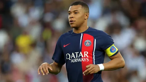 PARIS, FRANCE - JUNE 03: Kylian Mbappe of Paris Saint-Germain looks on during the Ligue 1 match between Paris Saint-Germain and Clermont Foot at Parc des Princes on June 03, 2023 in Paris, France. (Photo by Julian Finney/Getty Images)