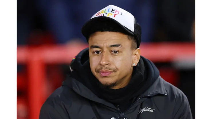 NOTTINGHAM, ENGLAND - JANUARY 01: Jesse Lingard of Nottingham Forest looks on prior to the Premier League match between Nottingham Forest and Chelsea FC at City Ground on January 01, 2023 in Nottingham, England. (Photo by Marc Atkins/Getty Images)