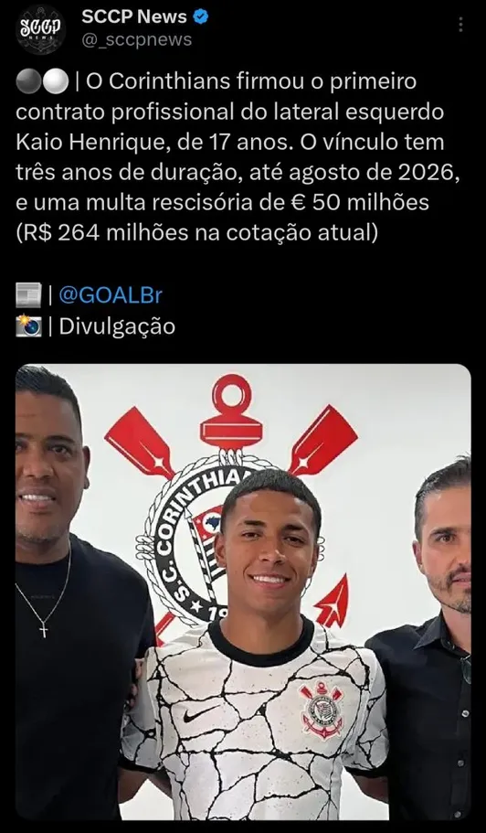 SCCP News repercutiu a informação no Twitter