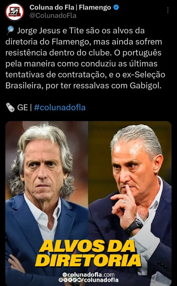 Coluna do Fla via Twitter