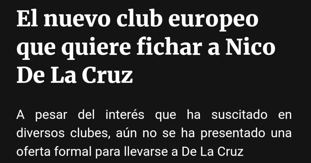 Fichajes em seu portal oficial