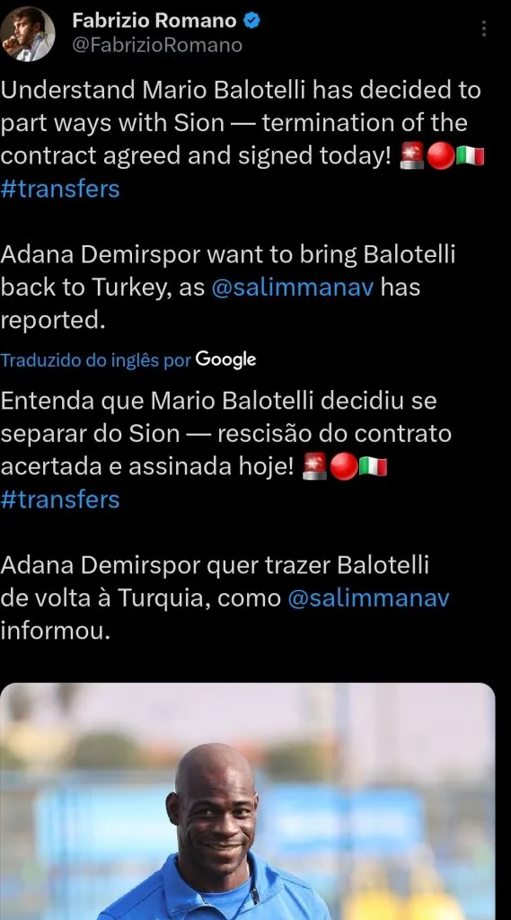 Fabrizio Romano via Twitter