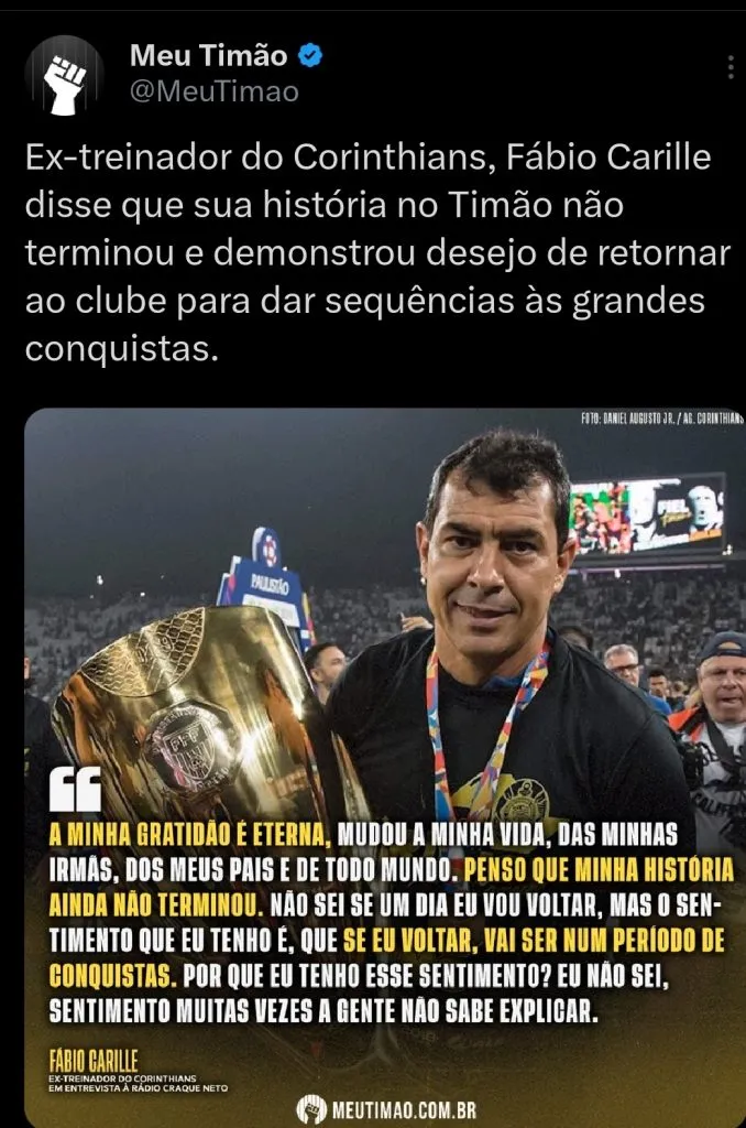 Meu Timão via Twitter