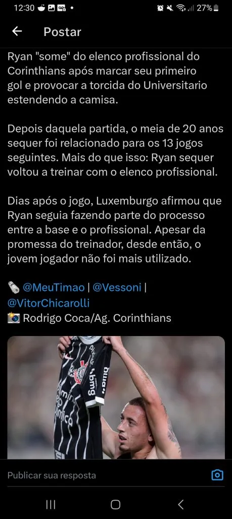 Repercussão via Twitter