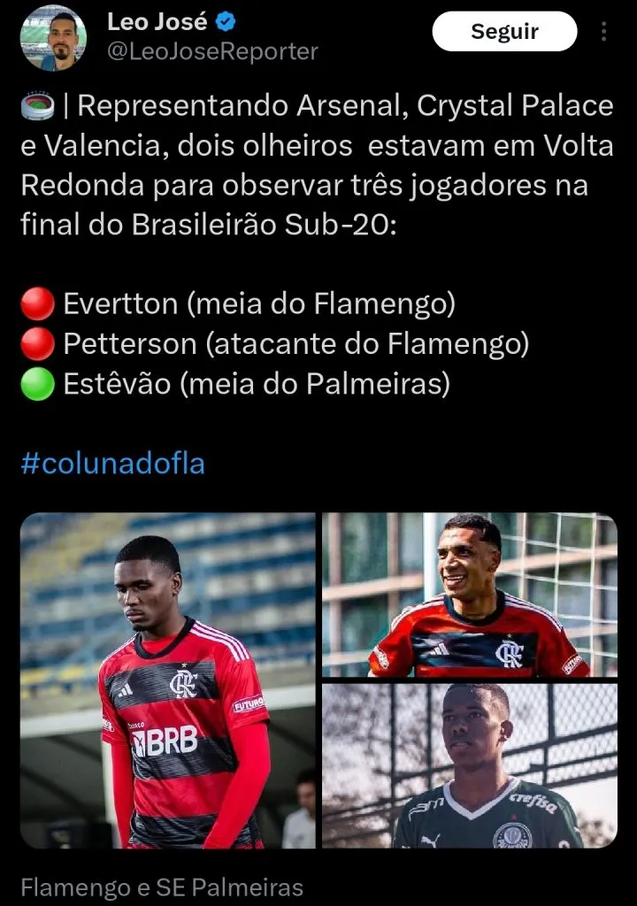 Leo José, do Coluna do Fla, via Twitter