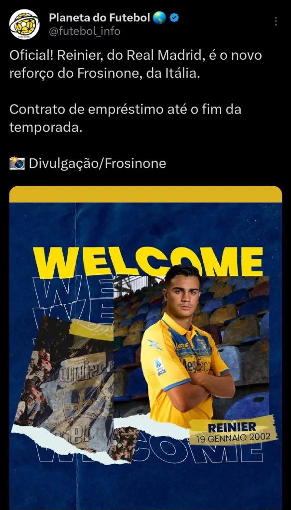 Informação repercutida via Twitter