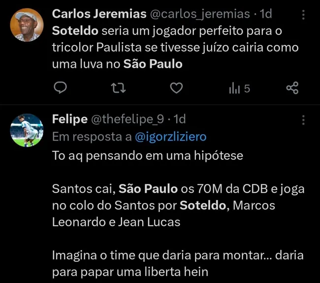 Repercussão via Twitter