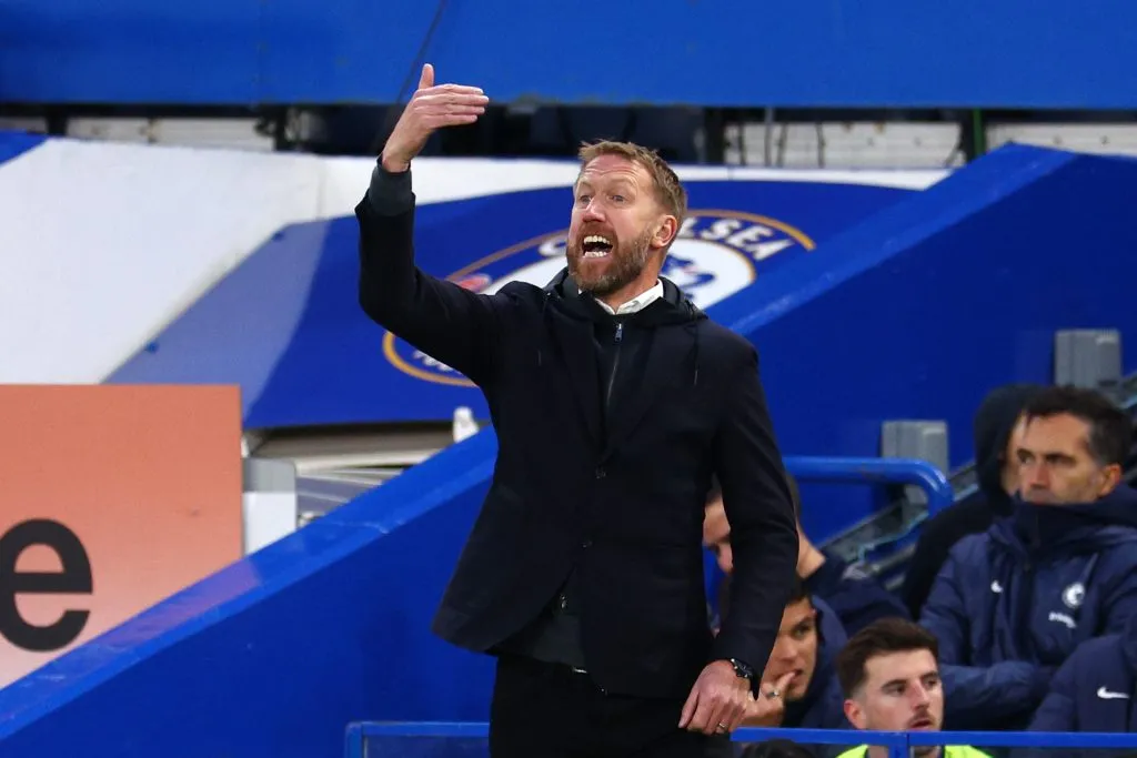 Graham Potter quando treinava o Chelsea (Photo by Clive Rose/Getty Images)