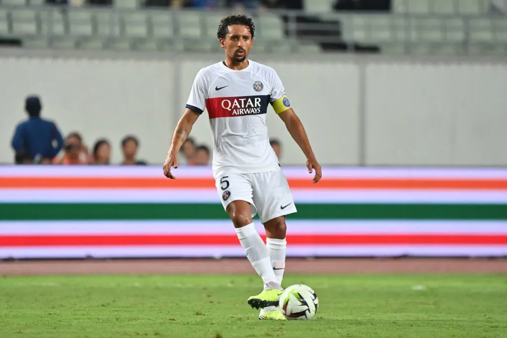 Marquinhos of Paris Saint-Germain . (Photo by Kenta Harada/Getty Images)