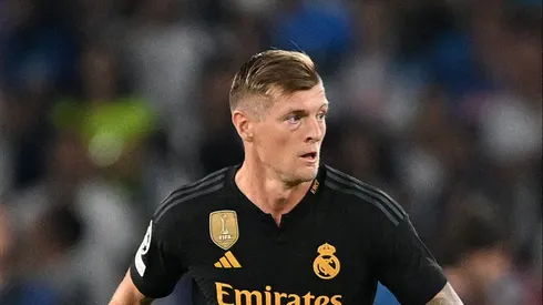 NAPLES, ITALY – OCTOBER 03: Toni Kroos of Real Madrid CF during the UEFA Champions League match between SSC Napoli and Real Madrid CF at Stadio Diego Armando Maradona on October 03, 2023 in Naples, Italy. (Photo by Francesco Pecoraro/Getty Images)
