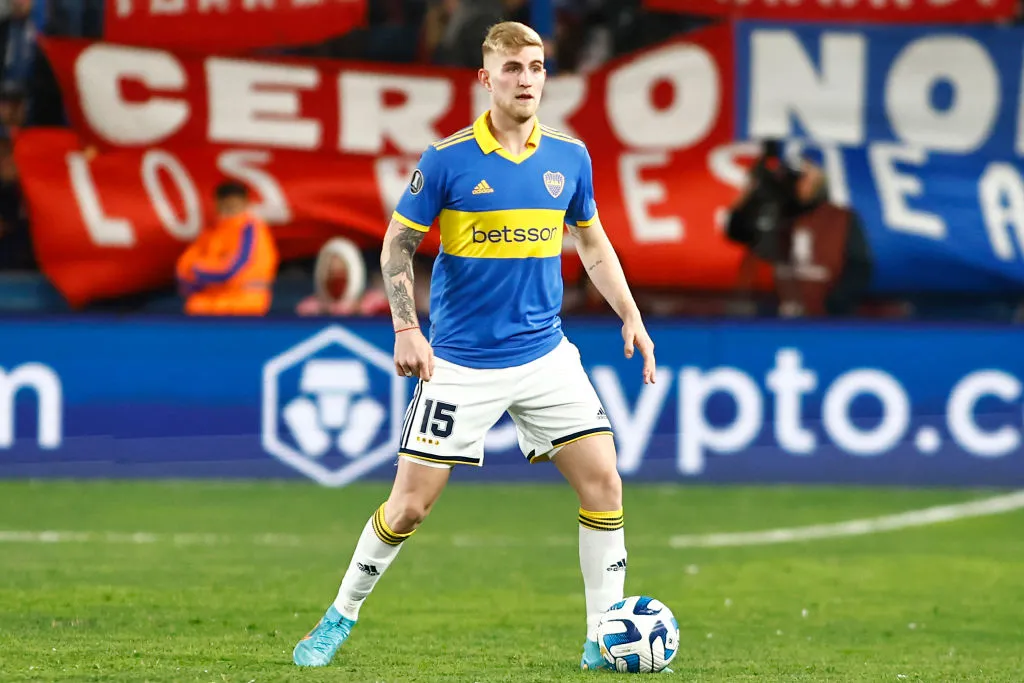 Nicolás Valentini em ação pelo Boca Juniors. (Photo by Ernesto Ryan/Getty Images)