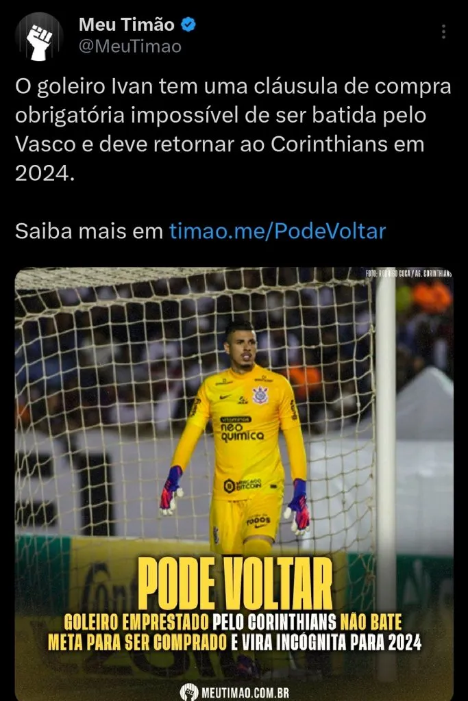 Meu Timão via Twitter