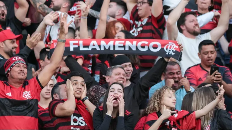 Torcida do Flamengo durante partida pelo campeonato Brasileiro A 2023. Foto: Robson Mafra/AGIF