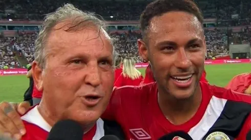 Neymar e Zico Foto: reprodução Sportv