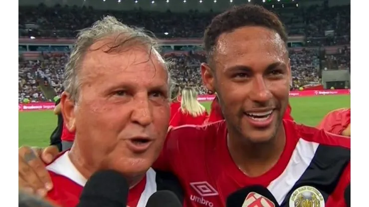 Neymar e Zico Foto: reprodução Sportv