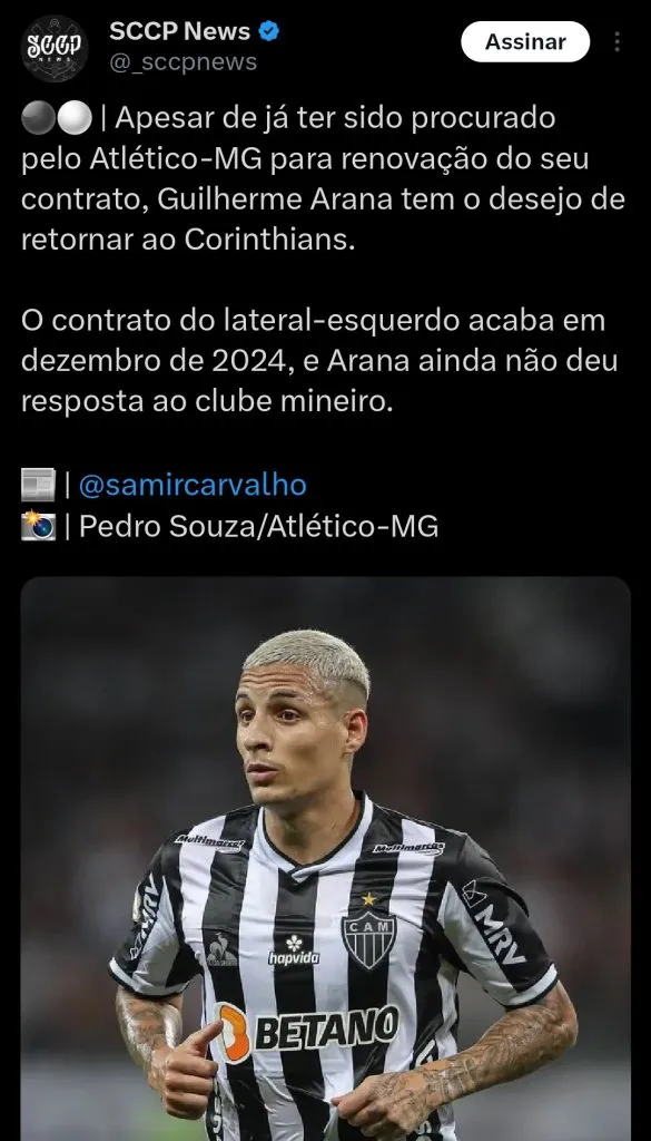 Repercussão via Twitter