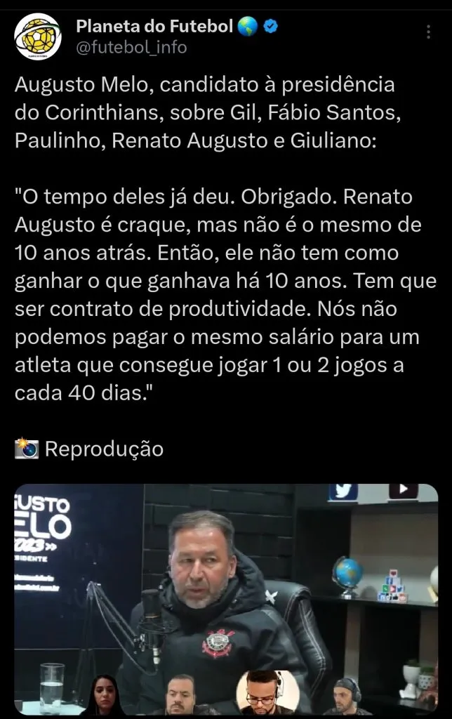 Repercussão via Twitter