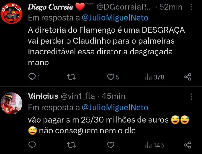 Repercussão via Twitter