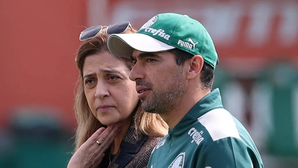 Leila Pereira e Abel Ferreira (Foto: Cesar Greco/Flickr Oficial Palmeiras)