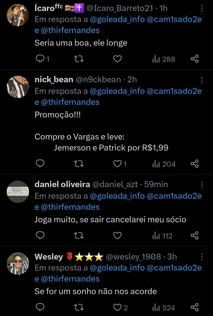 Repercussão via Twitter