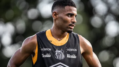Joaquim: zagueiro é um dos pendurados do Peixe (Foto: Raul Baretta/ Santos FC/ Divulgação)