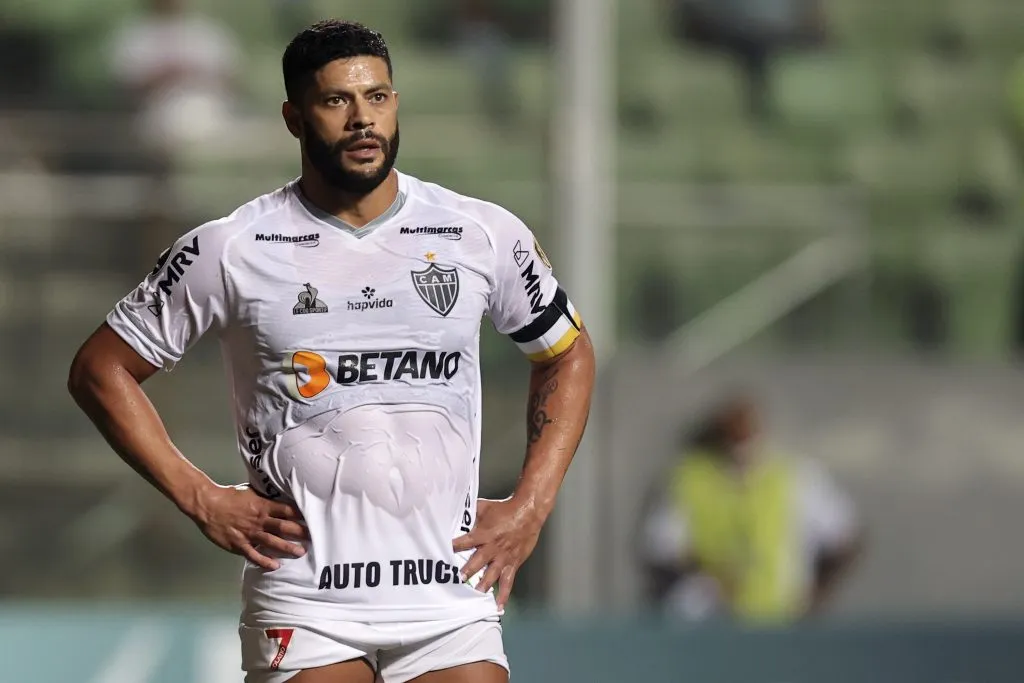 BELO HORIZONTE, BRAZIL – MAY 03: Hulk of Atletico Mineiro looks on during the match between Atletico Mineiro and America MG as part of Copa CONMEBOL Libertadores 2022 at Arena Independencia Stadium on May 03, 2022 in Belo Horizonte, Brazil. (Photo by Buda Mendes/Getty Images)
