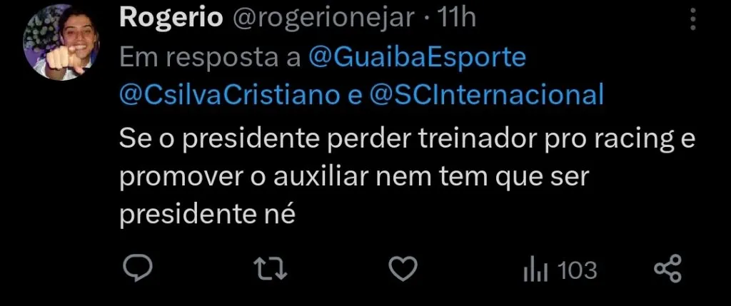 Repercussão via Twitter