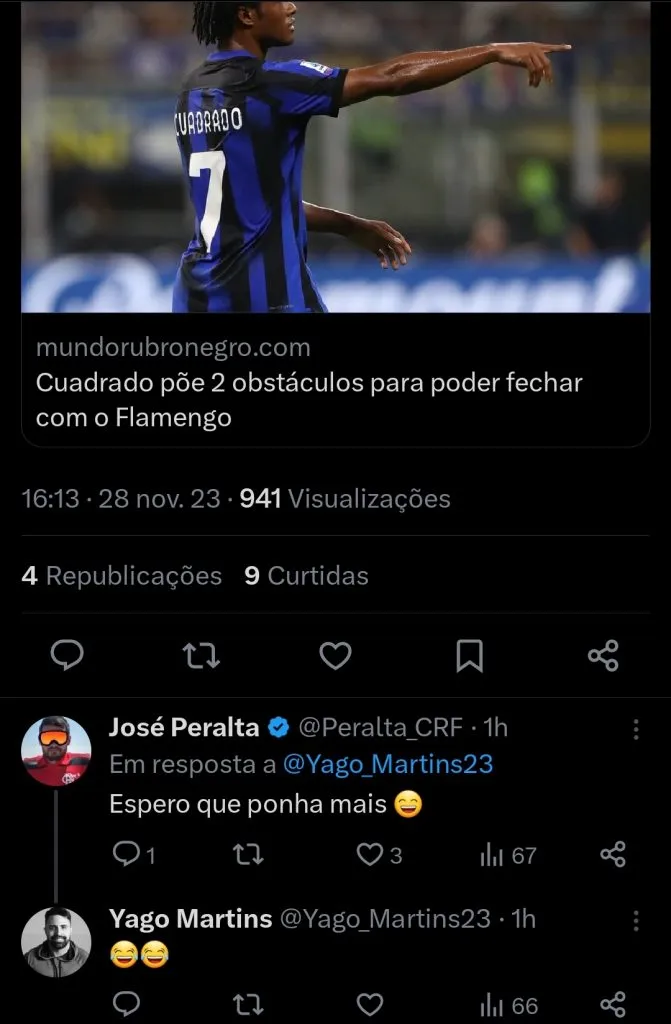 Repercussão via Twitter