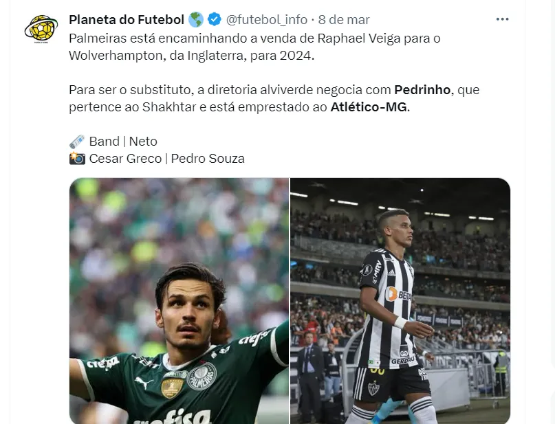 Pedrinho já foi falado no Palmeiras
