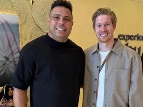 Ronaldo Fenômeno tira foto ao lado de Kevin De Bruyne e torcida do Cruzeiro vai a loucura