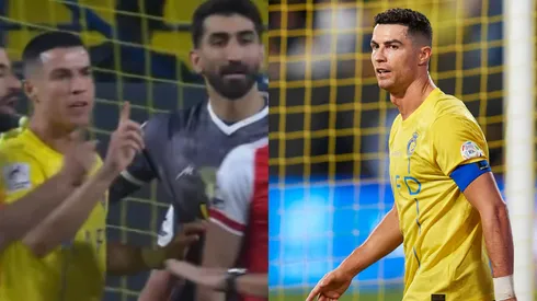 CR7 no Al Nassr. Foto Esq.: Reprodução e Foto Dir.: Adam Nurkiewicz/Getty Images