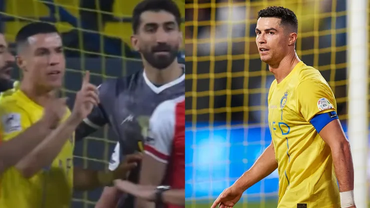 CR7 no Al Nassr. Foto Esq.: Reprodução e Foto Dir.: Adam Nurkiewicz/Getty Images