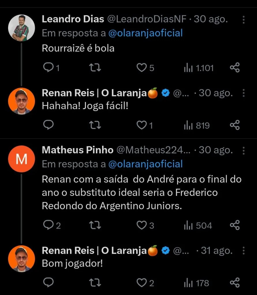 Repercussão via Twitter