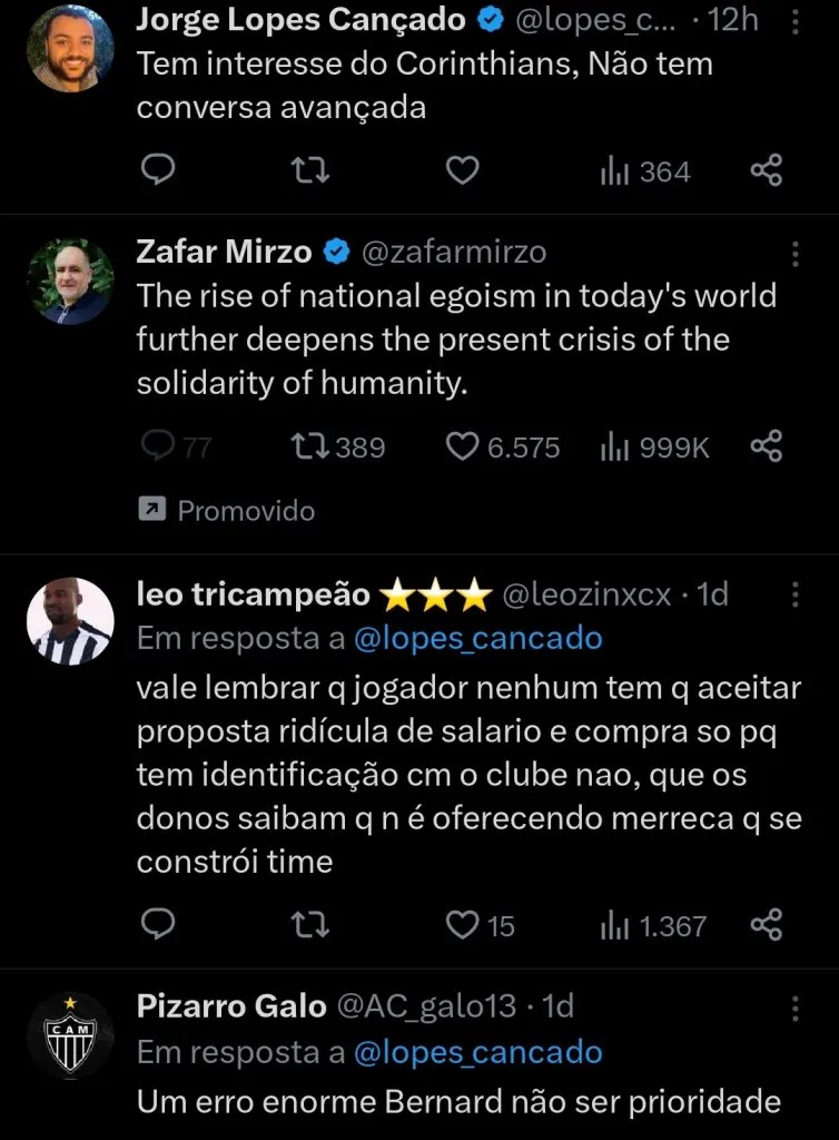 Repercussão via Twitter