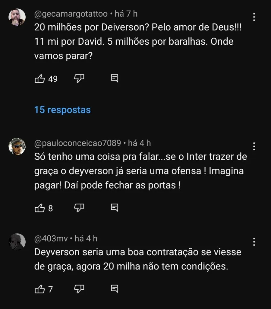 Repercussão via Youtube