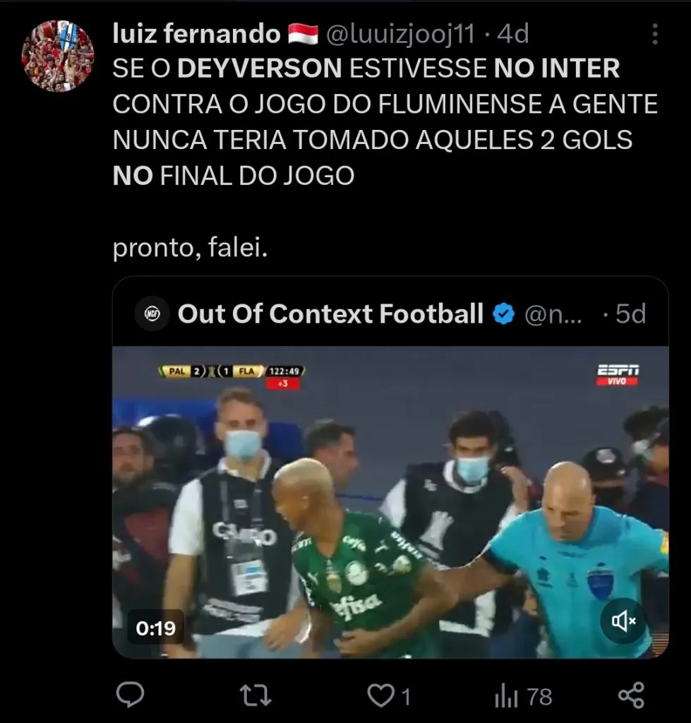 Repercussão via Twitter