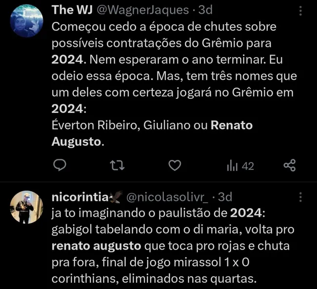 Repercussão via Twitter