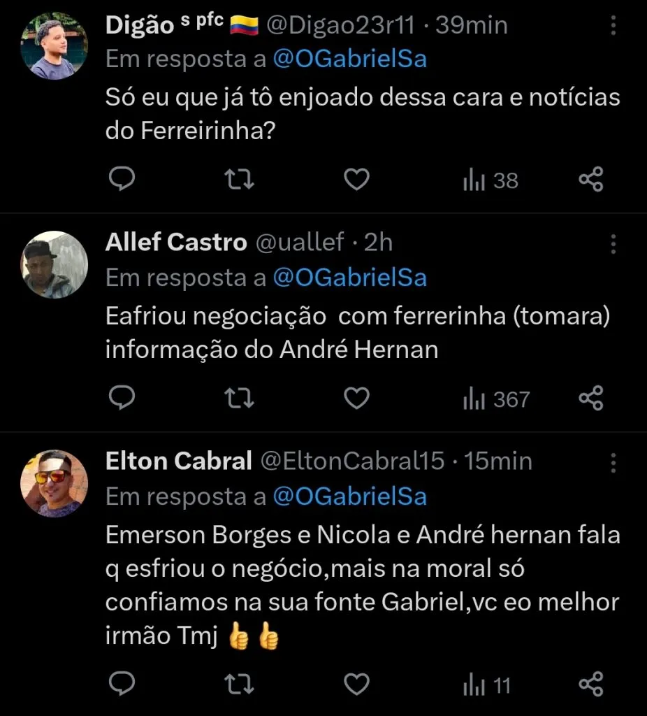Repercussão via Twitter