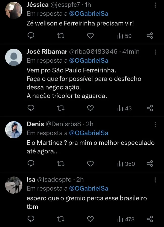 Repercussão via Twitter