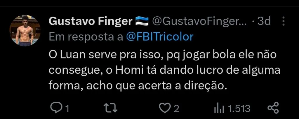 Repercussão via Twitter