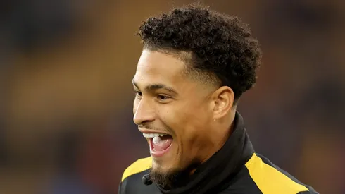 João Gomes em ação pelo Wolves. (Photo by Matt McNulty/Getty Images)