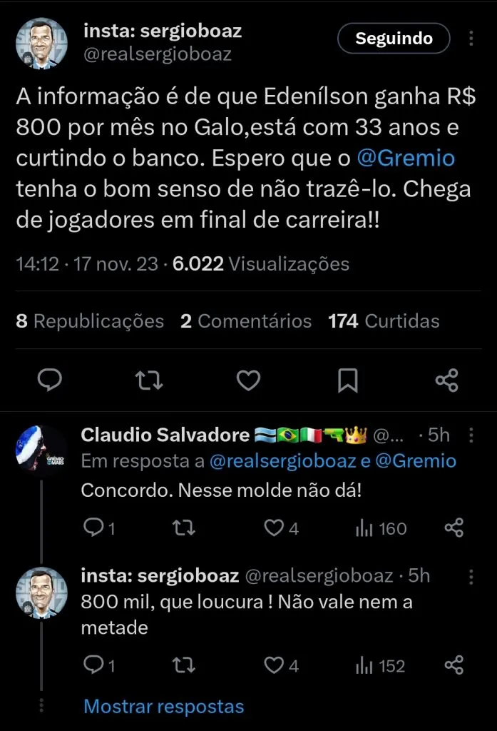 Repercussão via Twitter