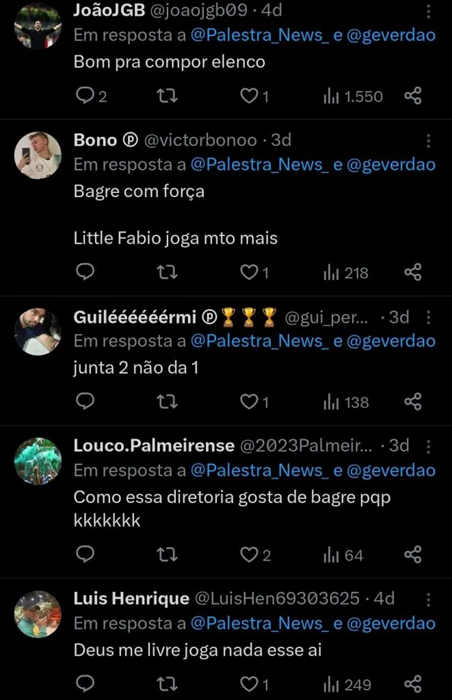 Repercussão via Twitter