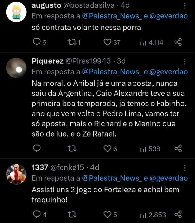 Repercussão via Twitter