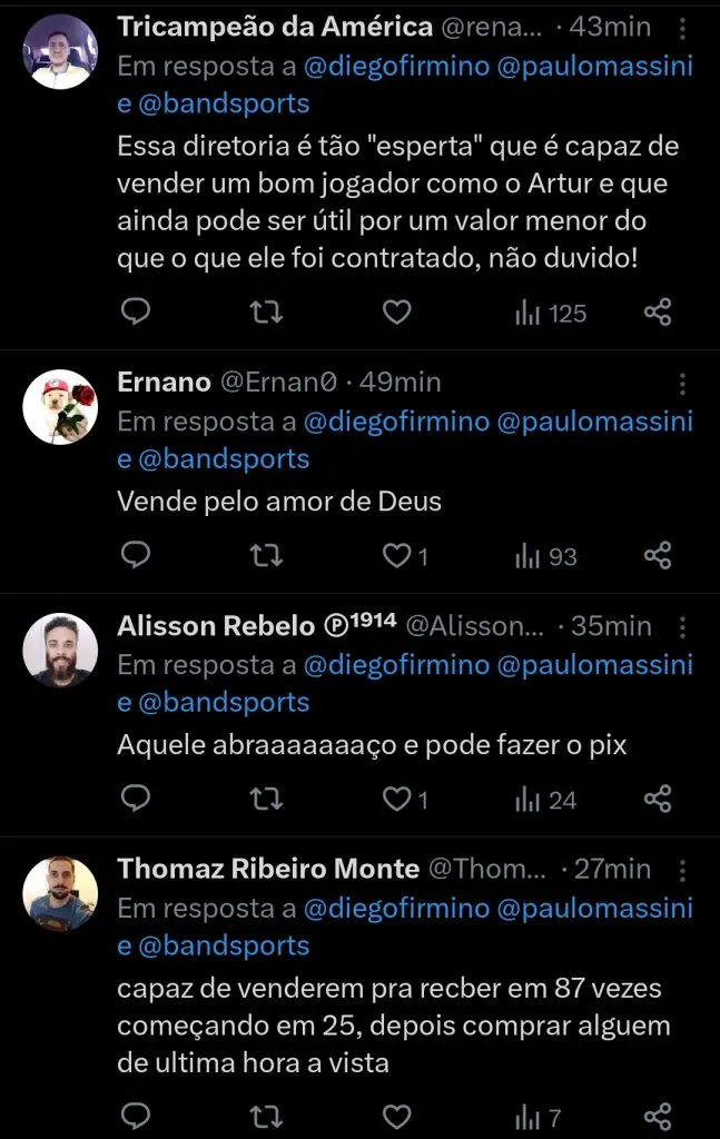 Repercussão via Twitter