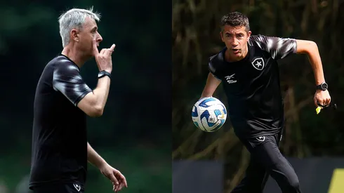 Tiago Nunes e Bruno Lage lado a lado. Foto: Flickr Oficial Botafogo FR/Vítor Silva