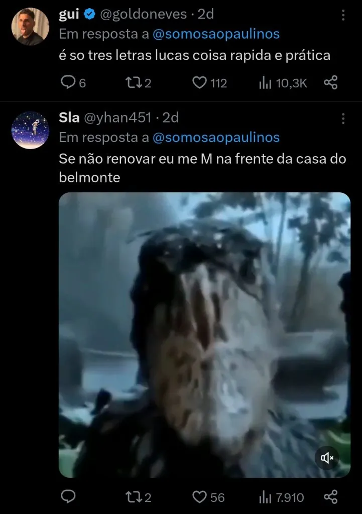 Repercussão via Twitter