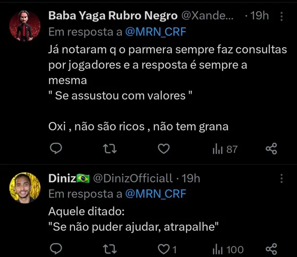 Repercussão via Twitter