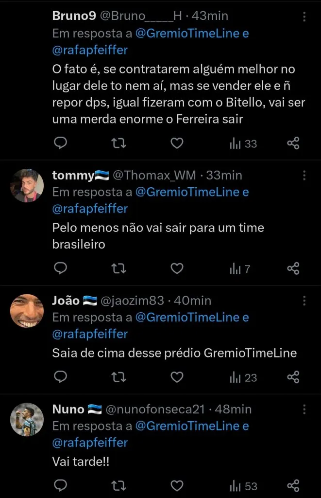 Repercussão via Twitter